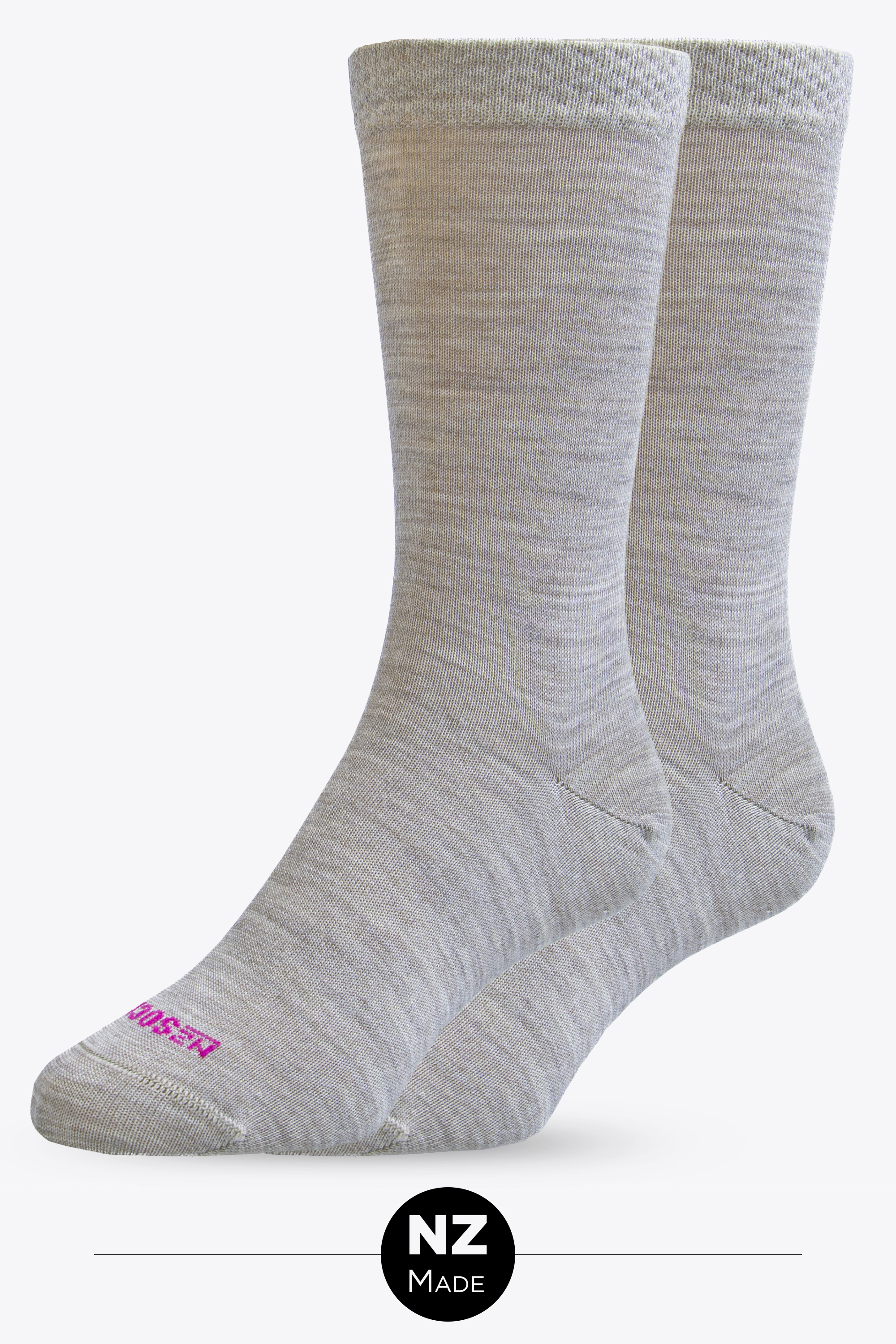 Womens Merino Comfort Top Crew 2Pk - oatmeal